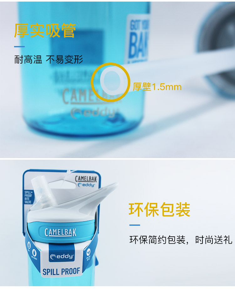 Mỹ camelbak rò rỉ bằng chứng rơm cốc cốc nhựa cup thể thao xách tay cốc tập thể dục sinh viên ấm đun nước nam giới và phụ nữ bình nước trẻ em có ống hút