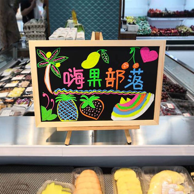 Solid wood framed magnetic bracket bar Table Billboard home small blackboard shop for display cards with commercial handwriting menu