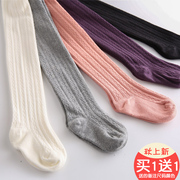 . Childrens pantyhose trắng mùa xuân và mùa thu theo phong cách bé cảm thấy thoải mái đan trong những đứa trẻ lớn xà cạp khiêu vũ cô gái mỏng.