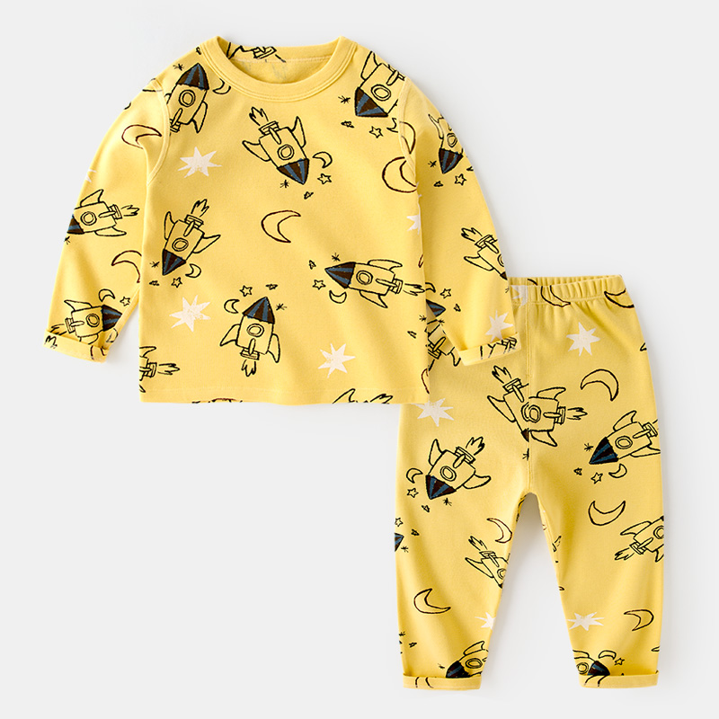 . Bé bộ đồ lót mùa xuân váy mens 2-6 tuổi trẻ pajama hai mảnh bộ.