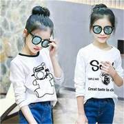 . Shirt áo 12106T mỏng cô gái 8 áo dài tay bên ngoài 75 tuổi trẻ như bé gái 9 top mặc mùa thu áo khoác mùa thu.