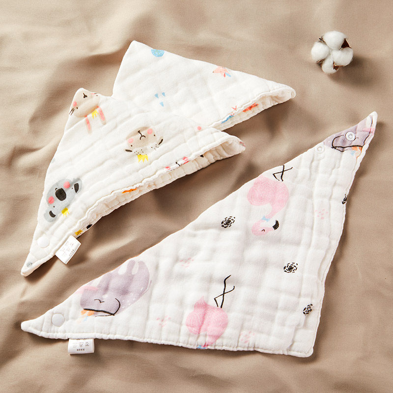 Triangular towel baby saliva towel male baby cotton cotton cloth super soft surrounding pocket ladies'princess' anti-spitting milk scarf for autumn and winter