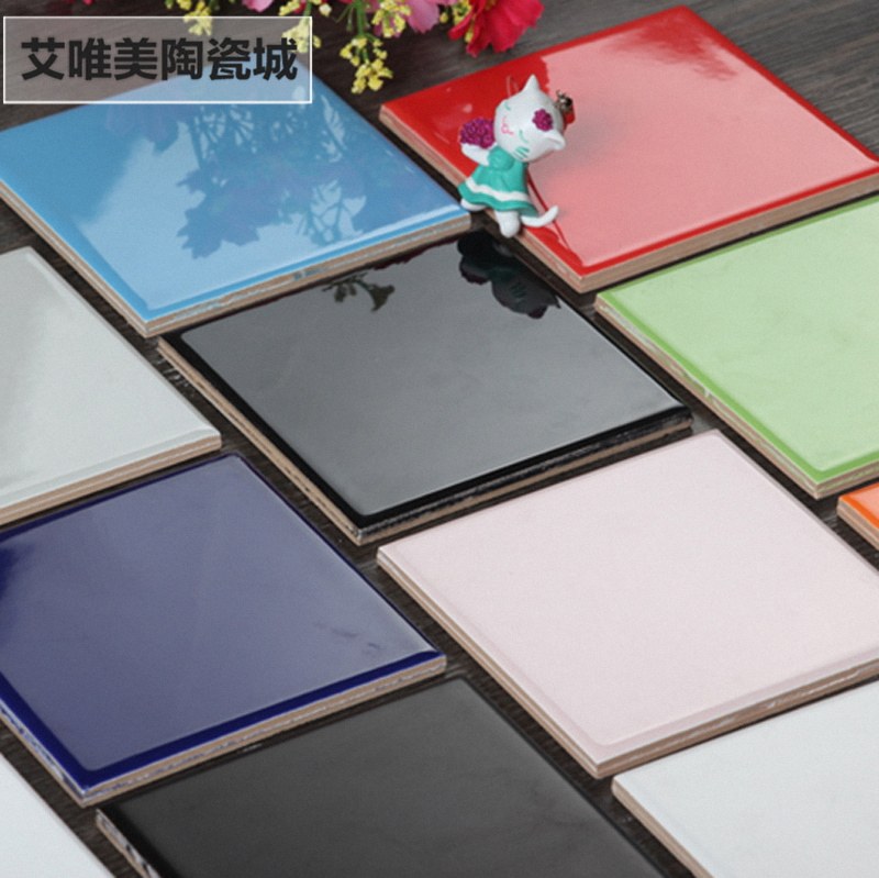 Nordic Tile Small White Brick 100X100 Plane Small Porcelain Sheet Makeup Room Toilet 10 * 10 Kitchen Waterproof Wall Brick