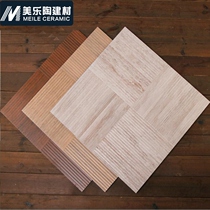 Balcony wood grain brick Indoor outdoor bedroom floor tile 500x500 restaurant antique brick Kitchen floor tile non-slip