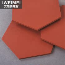 Hexagonal brick moisture-proof brick red brick red brick red cylinder brick Non-slip wear-resistant 335x290 terrace balcony courtyard absorbent brick