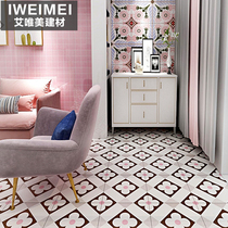 Net red girl powder floor tiles 300x300 antique tiles Bathroom balcony non-slip tiles Kitchen and bathroom tiles