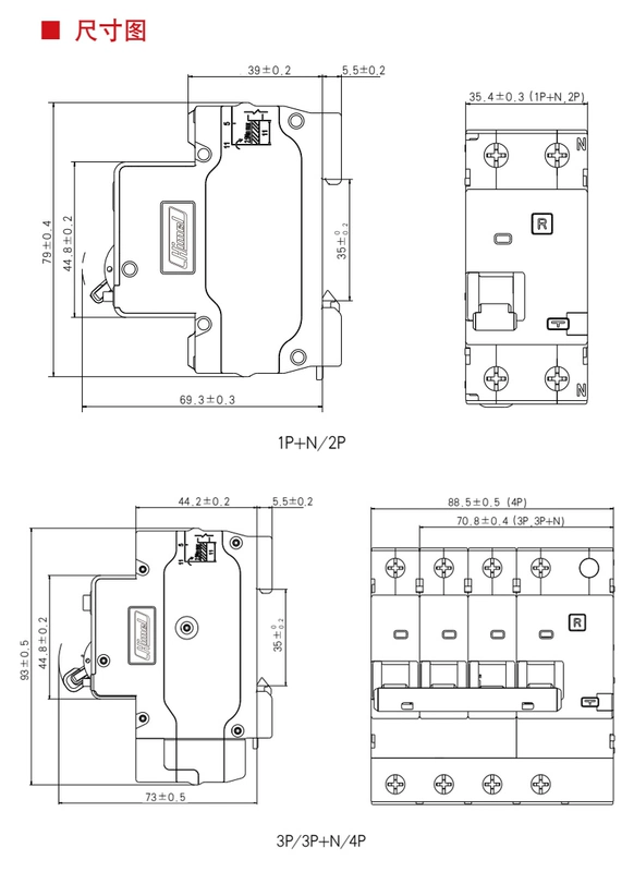 aptomat chống sét Delixi Điện rò rỉ công tắc bảo vệ 32A không khí công tắc rò rỉ ngắn mạch bảo vệ quá tải hộ gia đình 63A aptomat đảo chiều aptomat chống giật