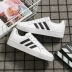 Giày Adidas nam chính thức hàng đầu neo ban giày mùa xuân mới da thể thao giày trắng thường DB0160 Plimsolls