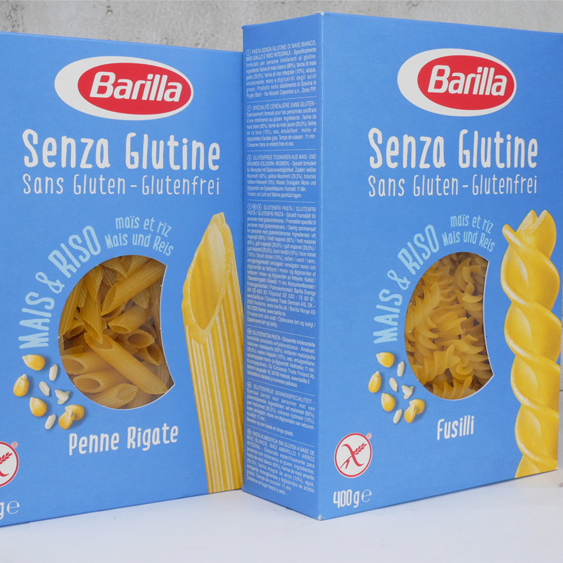 Italy imported Baiweilai pasta gluten-free screw noodles 400g two-headed macaroni pasta sauce spaghetti