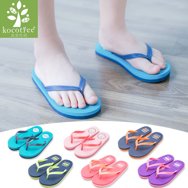 (original 25 broken code 9 9 yuan) KK Tree children slippers summer male girl cool dragging clip herringbone drag non-slip 