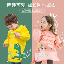 KK Tree Baby Hood Clothing Thin boy Dining Pocket Waterproof Anti-Dress Eating Children Apron Bib Girl drawing clothes for girls