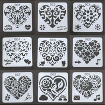 Caring Theme Flowers Side Ruler Sketch Templates Hollowed-out Drawing Tools DIY Handbooks Album Making Decorative materials