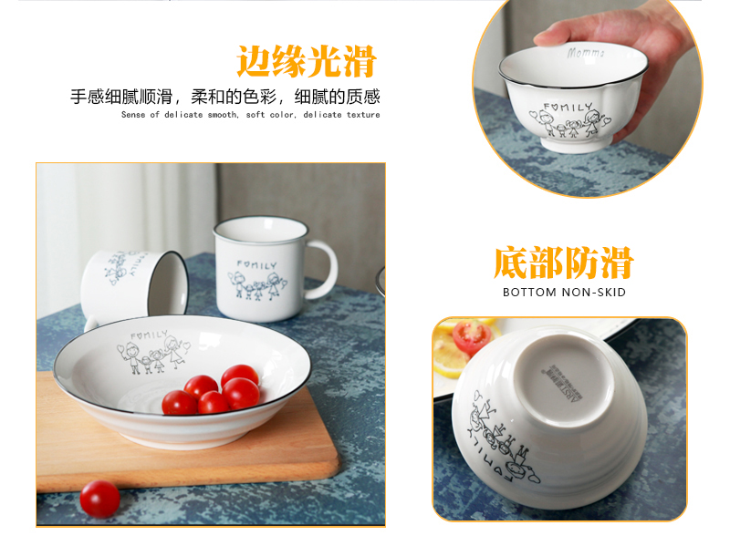 Ya cheng DE Japanese under the glaze color, lovely ceramic tableware for home plate ceramic dish microwave oven