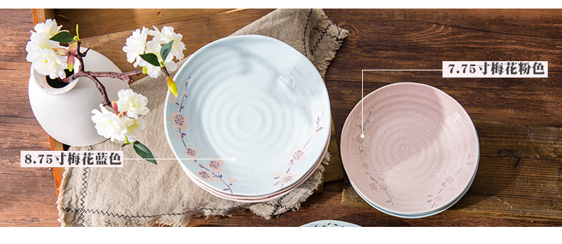 Ya cheng DE element rhyme surplus sweet 7.75 inch disk 8.75 inch disk snow under the glaze color tableware dish dish 2 only
