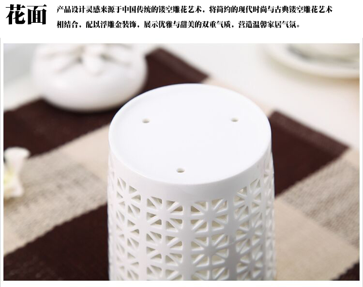 Ya cheng DE Dana carve patterns or designs on woodwork storage barrel chopsticks tube brush pot cylinder multifunctional hollow ceramic mouldproof the receive a barrel