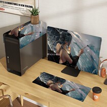 Computer Dust Cover Desktop Monitor Main Case Animation Protective Cover Cute Girl Customized Keyboard Dust Cover