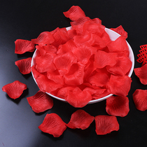 Wedding hand sprinkles simulation red rose fake petals wedding scene layout manufacturing romantic bed wedding wedding room decoration