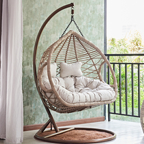 Double hanging basket hanging chair home lazy reclining indoor room rattan leisure single balcony rattan chair cradle chair