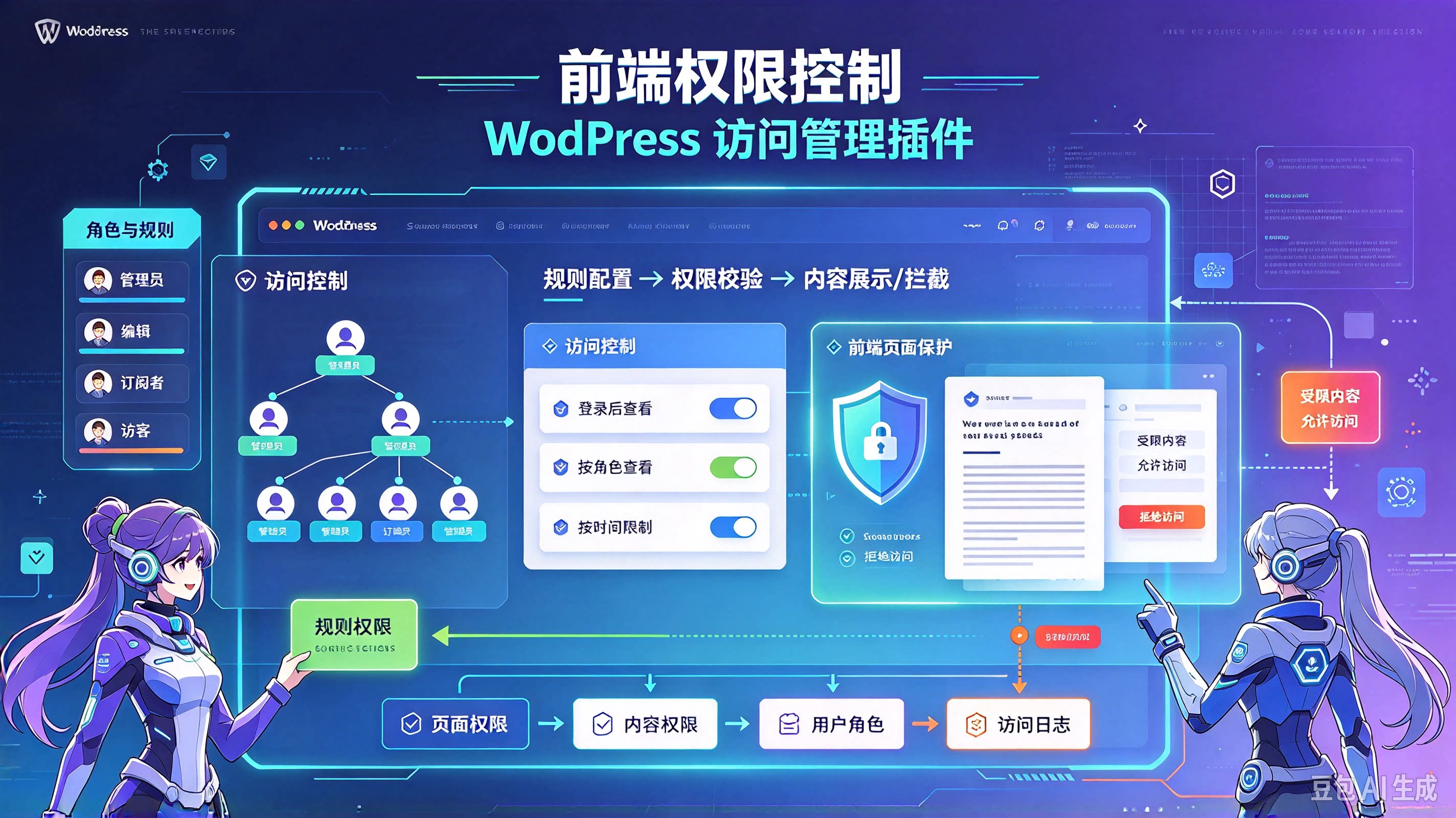 前端权限控制 - WordPress 访问管理插件-比子博客