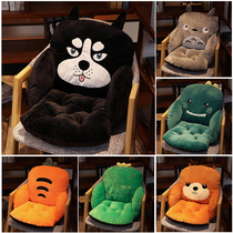 Cute cushion cushion integrated office sedentary chair seat butt student chair thick backrest seat cushion home