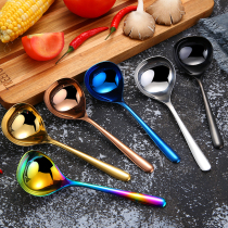 304 stainless steel spoon long handle big head heart shaped small spoon deepened thickening household soup spoon porridge spoon