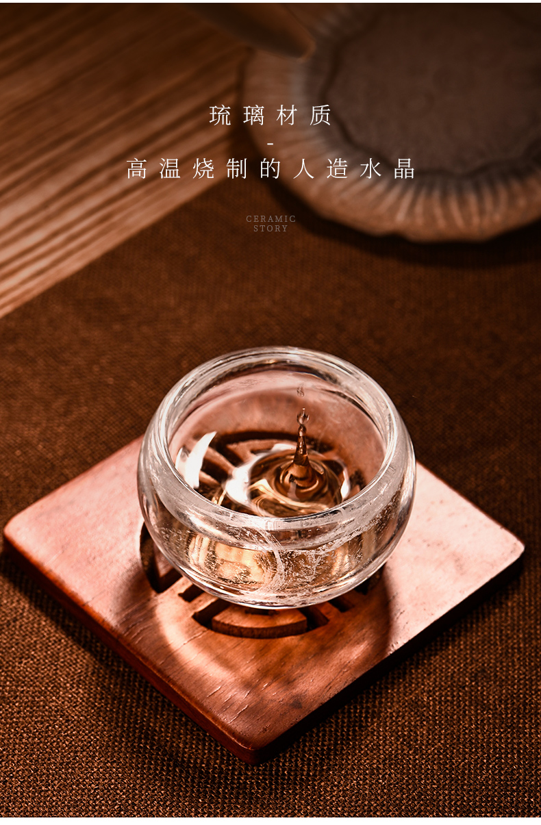 The Story of pottery and porcelain teacup personal special kung fu masters cup a cup sample tea cup cup glass heat - resistant glass cup