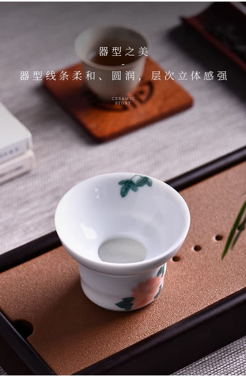 Ceramic fair story) make tea tea filter an artifact tea accessories integrated a cup of tea tea tea insulation hook