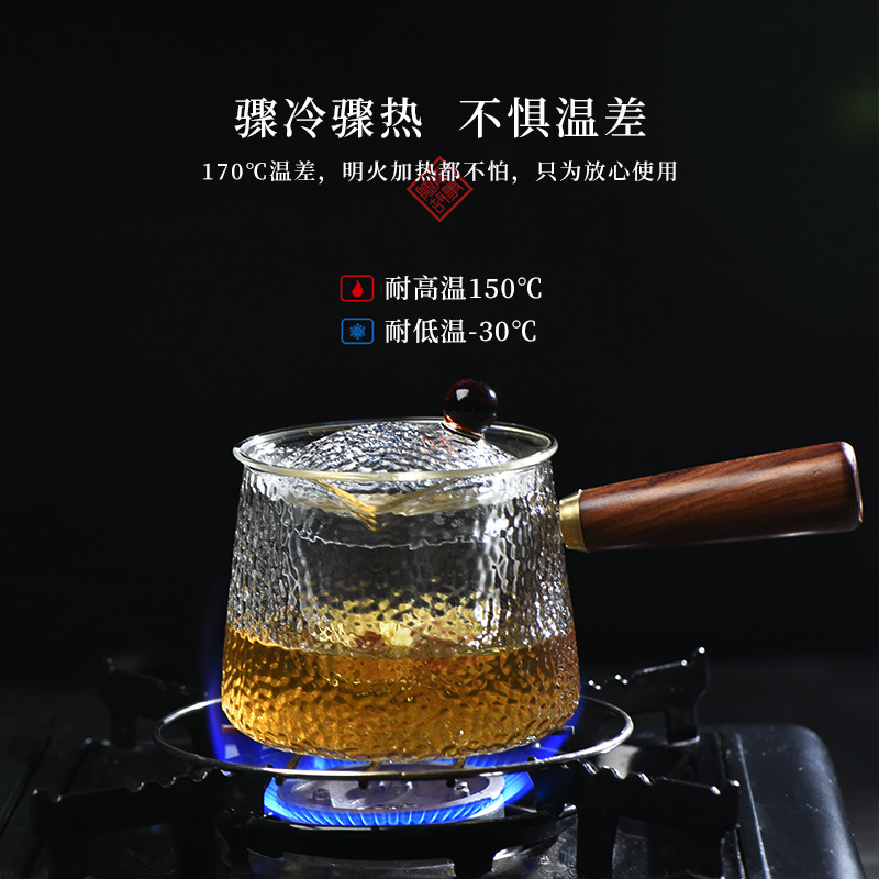 Ceramic glass teapot side story tea set suit household filters and thicken the single pot small sets of heat - resisting teapot