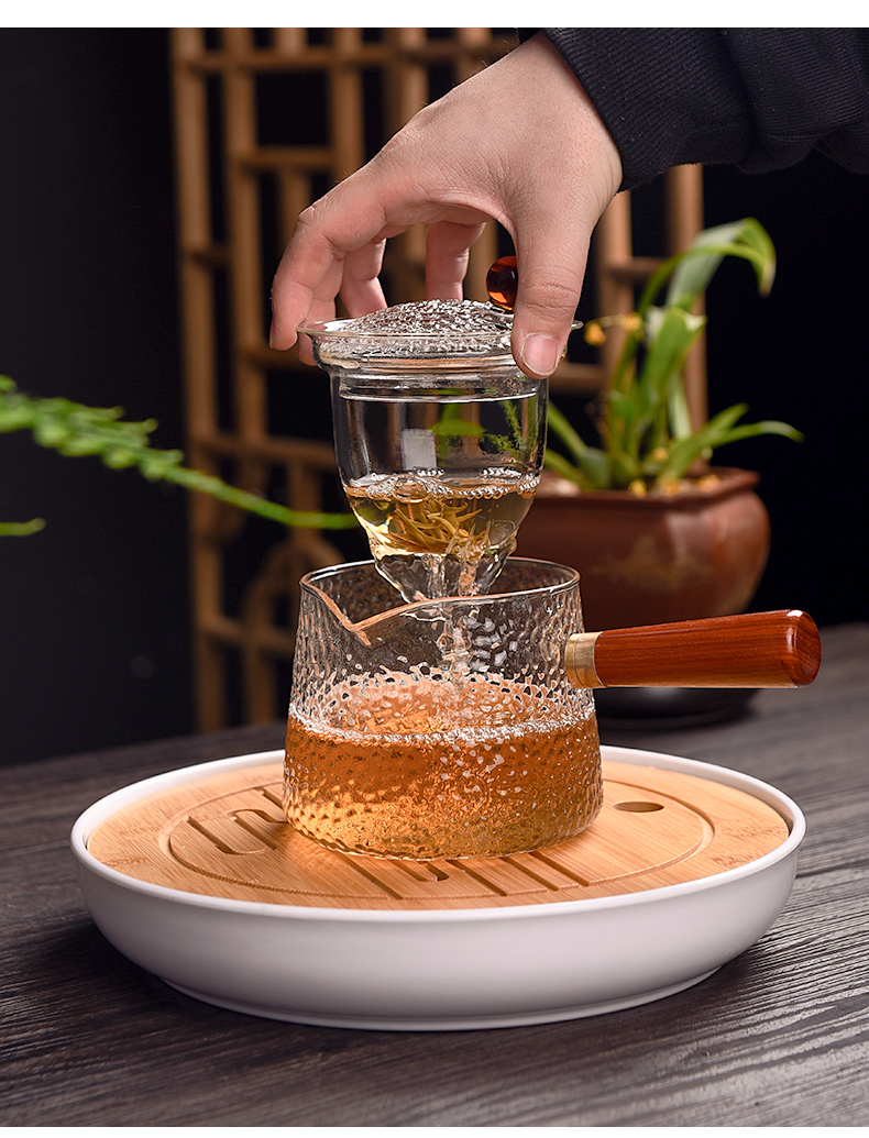 Ceramic glass teapot side story tea set suit household filters and thicken the single pot small sets of heat - resisting teapot