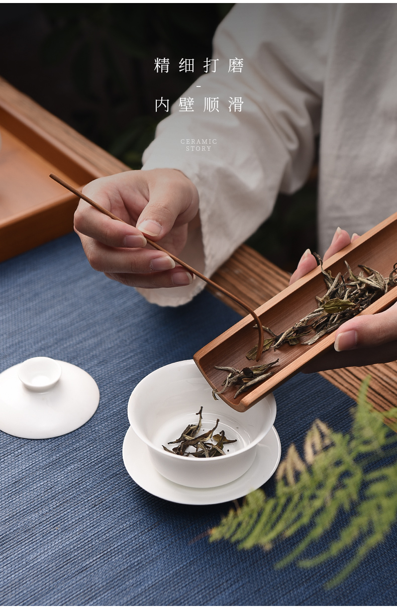 Ceramic tea story is three - piece whole outfit checking bamboo ChaZhen tea accessories six gentleman ChaGa tea taking