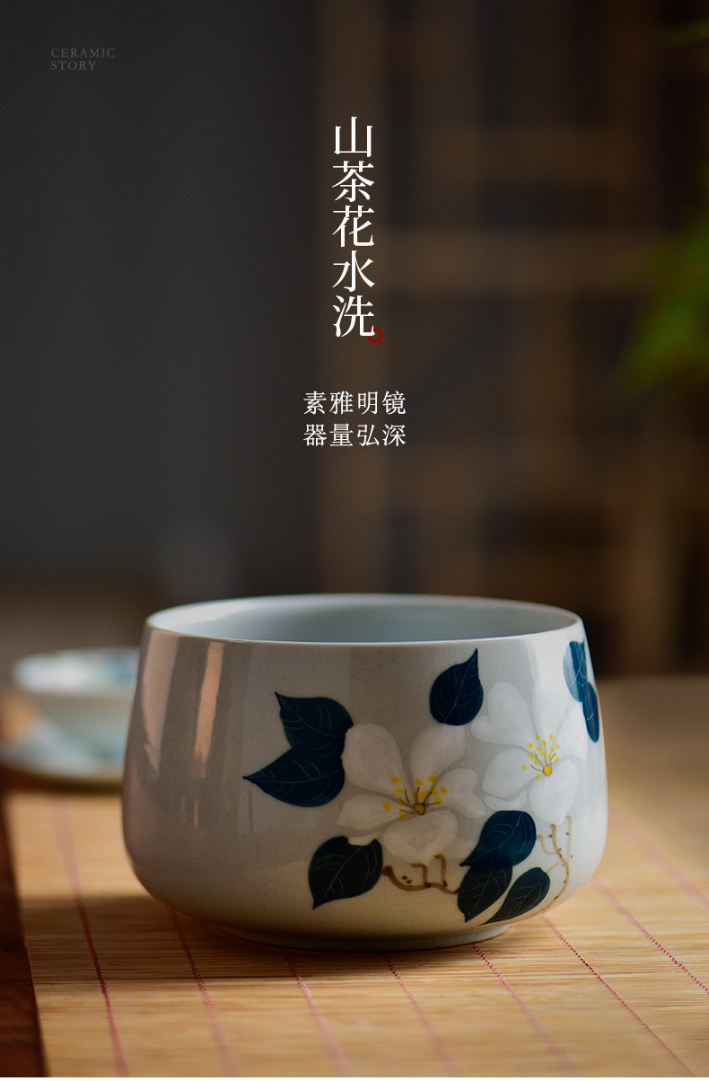 Members of the tea wash to the domestic tea taking built water ceramic tea heavy sea Japanese zen large hand wash water jar