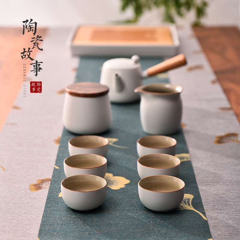 The Story of pottery and porcelain tea table cloth new Chinese style light waterproof high - end key-2 luxury small tea table cloth zen Japanese tea tray mat flag