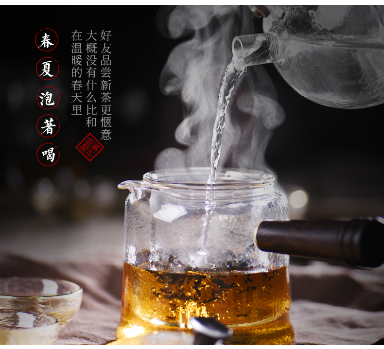 Electric TaoLu boiling tea ware glass teapot small automatic steam boiling tea stove and tea tea set