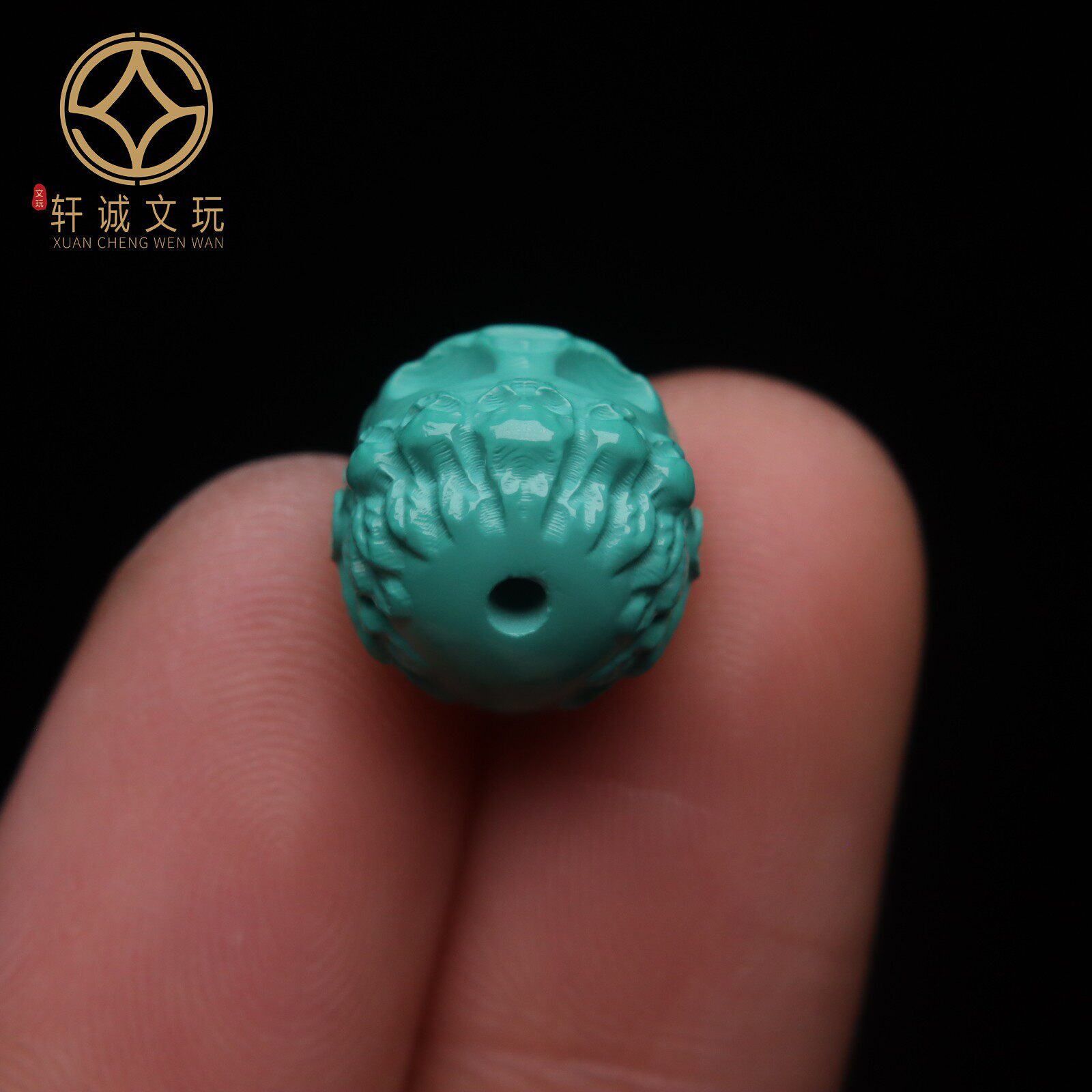 DIY аксессуары 优化高瓷绿松石骷髅桶珠蒙松散珠手串手持108diy手錬配饰配件配珠