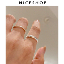 NICE extremely simple silver glossy plain rings Rings Delicate Fashion 100 Hitch Rings Light Extravagant Advanced Sensuo