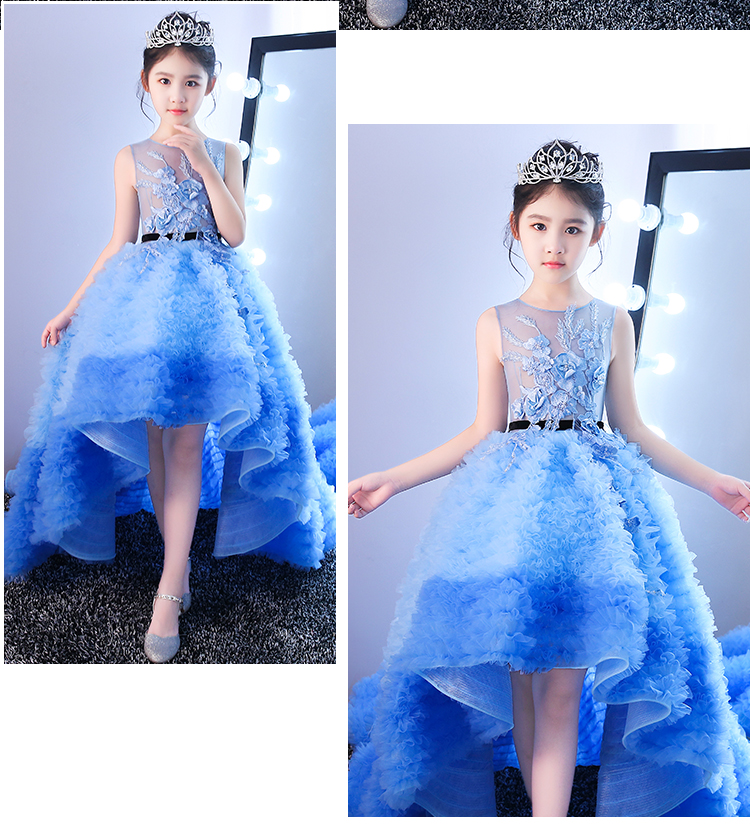 Mùa thu đông 2018 cô gái công chúa váy đầm váy trẻ em sinh nhật catwalk trình diễn màn trình diễn ăn mặc dạ hội nữ thời trang thiếu nhi