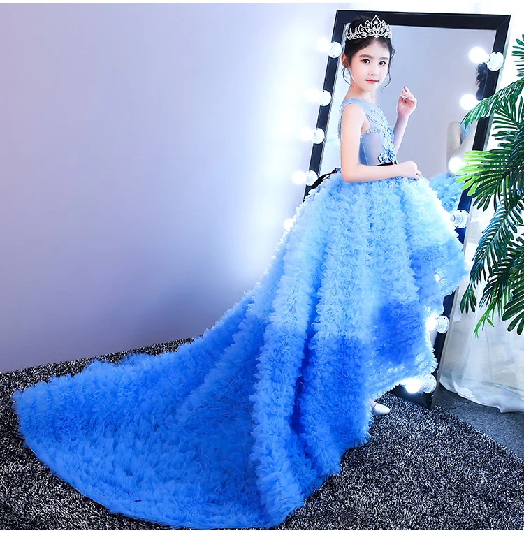 Mùa thu đông 2018 cô gái công chúa váy đầm váy trẻ em sinh nhật catwalk trình diễn màn trình diễn ăn mặc dạ hội nữ thời trang trẻ em