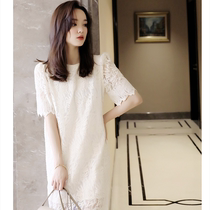 MALCENL KLON is as beautiful as a craft three-dimensional heavy embroidery wavy edges straight lace dress