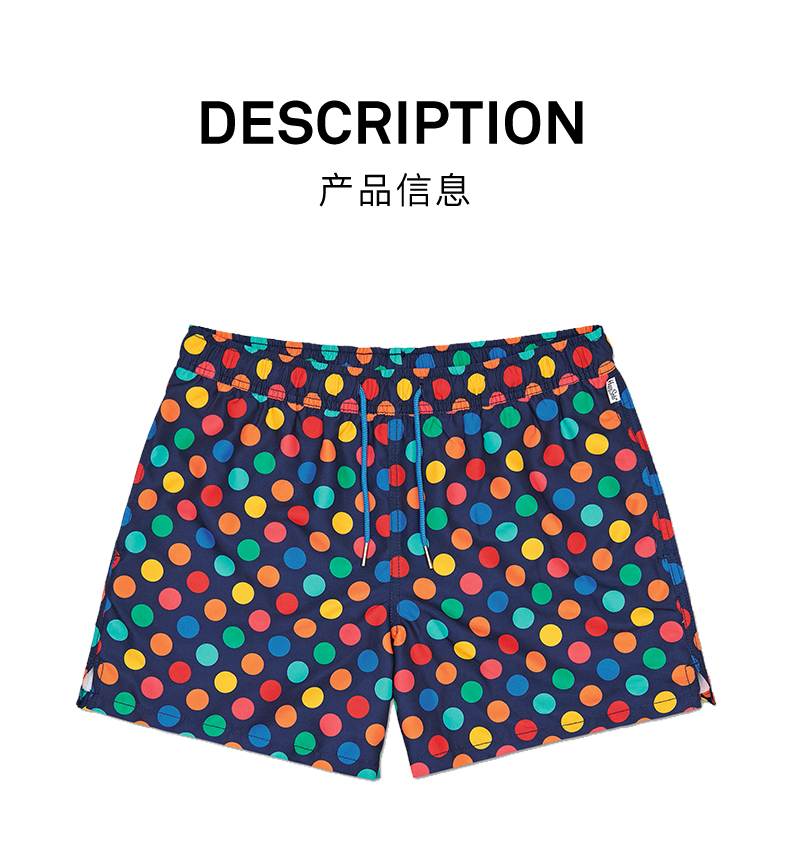 Happy vớ xu hướng quần nam đi biển mùa hè yếu tố thời trang quần short nam boxer giản dị - Quần bãi biển 	quần dưa hấu đi biển	
