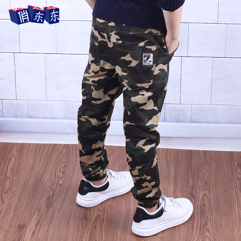 Boy camouflages pants 2022 Spring and autumn clothes new Korean version Children boy handsome boy handsome baby boy casual pants tide