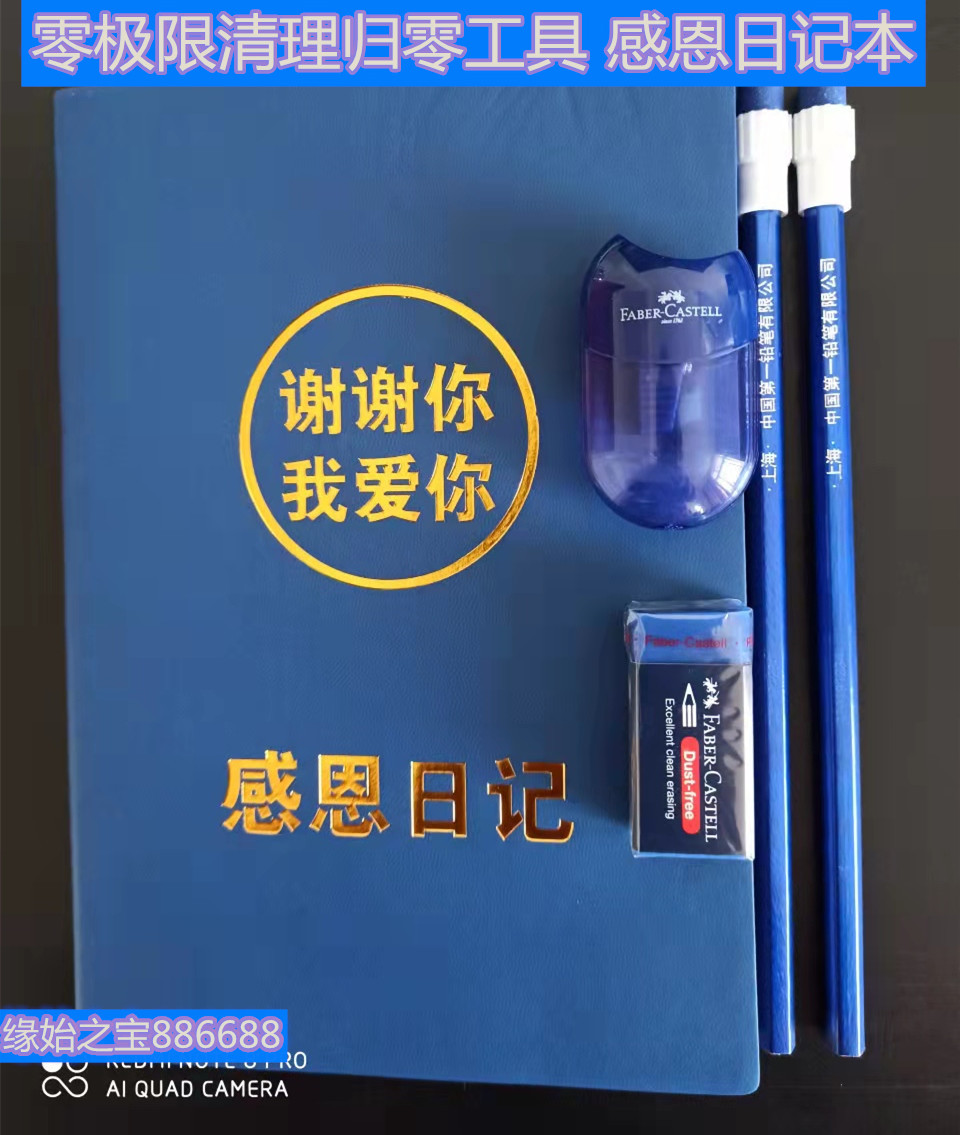 Zero Limit Cleanup and Zero Tool Thanksgiving Diary Thank You I Love You 95 Page Notepad Energy Stickers