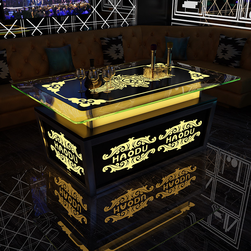2021 new stock KTV coffee table lighting special custom card seat bar table led colorful light table table table table