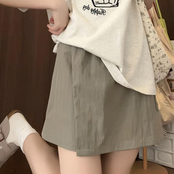 Ice Silk Yamamoto Skirt Women's Summer Thin 2025 New arrival high waist Slim Looking Small parka Skirt Hip Skirt