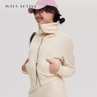 秋冬绵柔保暖上衣宽松运动休闲大翻领瑜伽卫衣MAIAACTIVE JK103
