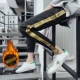 Quần nam mùa đông Phiên bản Hàn Quốc của xu hướng mới cộng với nhung chân thể thao quần âu quần nam chân quần nhung kẻ sọc quần baggy nam