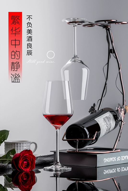 Rượu vang đỏ đặt nhà decanter Kính lớn châu Âu 6 Gói rượu pha lê ly rượu vang bộ 4