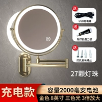 [Перезаряжаемый золотой] 8-дюймовый трехцветный светильник (3-кратное увеличение)