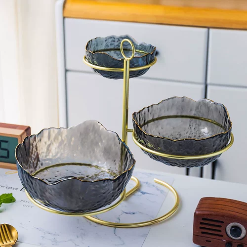 Японская креативная посуда, десертная стеклянная чаша для домашнего использования, комплект, популярно в интернете, легкий роскошный стиль