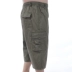 Mùa hè trung niên quần cotton nam cắt cúp cha trung niên nạp phân để tăng eo cao thun co giãn quần đũi nam ngắn 3/4 Jeans
