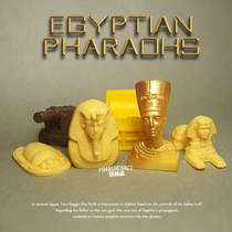 Genuine bulk semi-finished white mold Egyptian Pharaoh lion face archaeological surrounding ornaments model doll toy